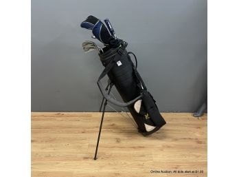 Jack Daniel's Old No. 7 Golf Bag With Clubs And Large Golf Umbrella (Local Pickup Only)