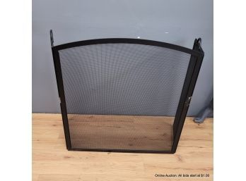 Black Steel Fireplace Screen (local Pickup Only)