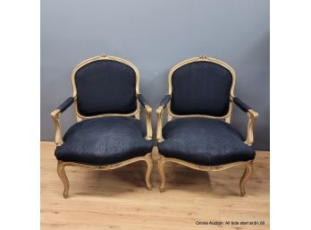 Pair Of Louis XVI-Style Fauteuil Armchairs (local Pickup Only)