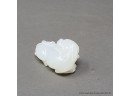 Fine Antique Small Chinese Pure White Jade Foo Dog