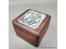 Fine Chinese Bat & Shou Plaque Mounted In A Wood Box 19th Century