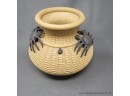 Fine Chinese Signed Yixing Basket Shaped Vase With Crabs & Snail - With Box