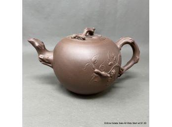 Chinese Ceramic Teapot With Branch Design
