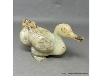 Nephrite Jade Carved Duck