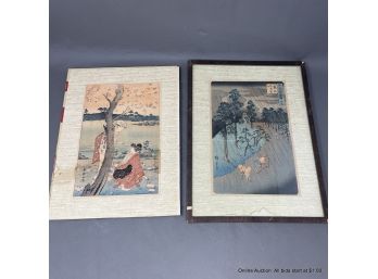 Two Japanese Wood Block Prints