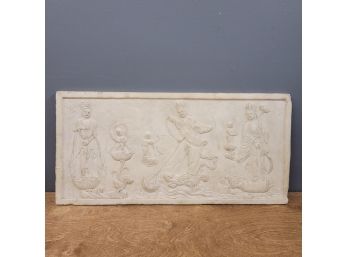 Qing Dynasty 19th Century Carved Marble Plaque