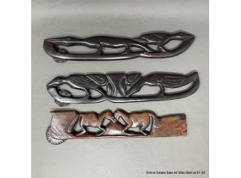 Three Hand-carved Asian Pastry Cutting Tools