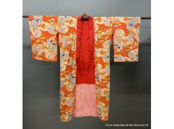 Semiramis Japanese Silk Floral Print Kimono