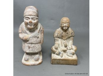 Two Chinese Ming Pottery Figures