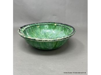 Chinese Ming Green Monochrome Bowl