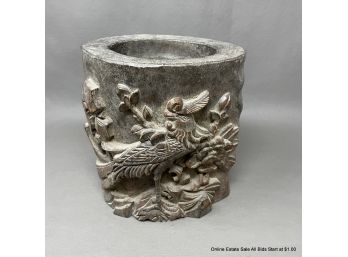 Qing Dynasty Carved Bamboo Vessel