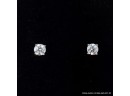 Pair Of Tiffany & Co. 0.78cttw Platinum & Diamond Stud Earrings