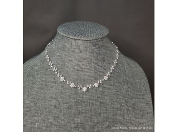 18K White Gold And Diamond Necklace