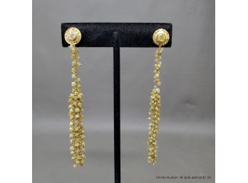 Eighteen-karat Yellow Gold And Diamond Tassel Earrings