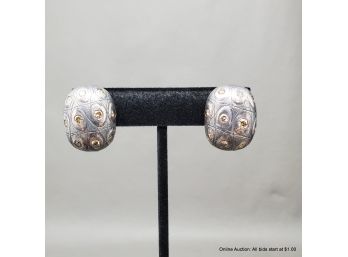 Sterling Silver And Diamond Clip-on Earrings By Pedro Boregaard