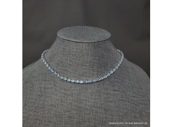 18K White Gold And Topaz Necklace