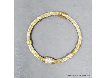 18K Yellow Gold And Diamond Bracelet