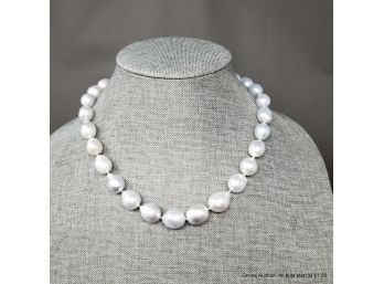 Cultured South Sea Saltwater Pearl And Diamond Necklace