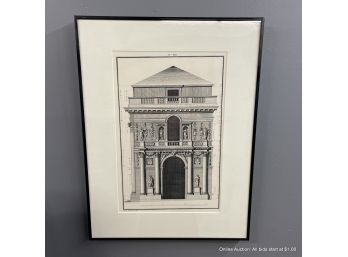 David Roffi Andrea Palladio Architetto Engraving (Local Pick Up Or UPS Store Ship Only)