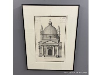 G. Testolini Church Of The Santissimo Redentore Copper Plate Engraving  (Local Pick Up Or UPS Store Ship Only)