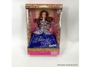 Portrait In Blue Barbie Doll In Original Unopened Box