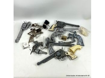 Large Assortment Of Broken Toy Cap Guns And Parts