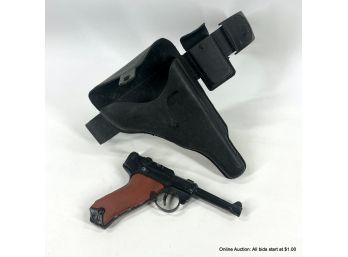 Lone Star Luger Toy Cap Gun With Black Holster