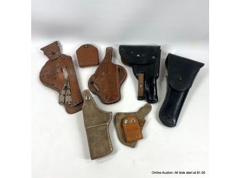 Seven Assorted Leather Holsters