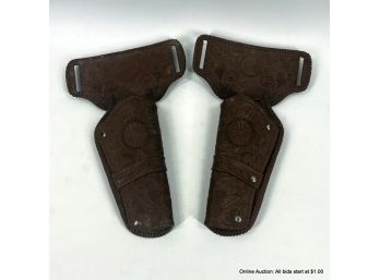 Pair Of Mattel Plastic Toy Gun Holster For Belt