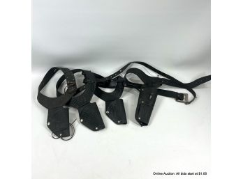 Four Black Plastic Mattel Toy Gun Holsters