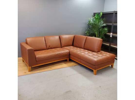 Italsofa Leather Sectional Sofa With