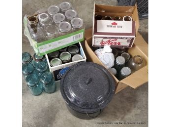 Canning Equilment Including Ball Jars, Selco, Kerr, Atlas