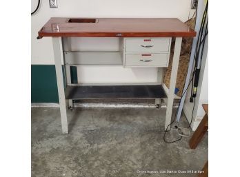 Levin Jeweler's Lathe Work Bench With Two Drawers