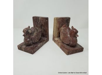 Pair Of Stone Bird Form Bookends