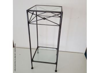 Metal And Glass Plant Stand