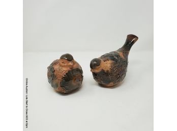 Pair Of Pottery Birds