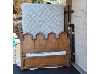 Full-sized Mid Century Bedframe With Mattress & Box Spring