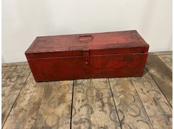 Antique/vintage Red Painted Wood Toolbox