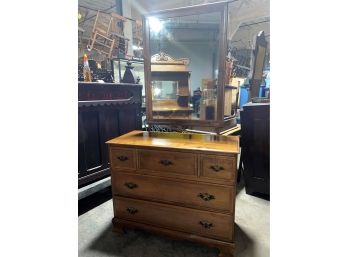 Vintage All Wood Maple Chest/Dresser/ Bureau