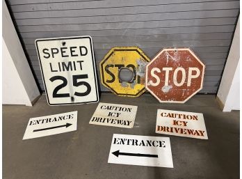 Mix Of Signs Wood And Metal