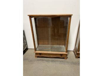 Vintage 3 Glass Shelve Display Cabinet Maple #1