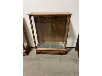 Vintage 3 Glass Shelve Display Cabinet Maple #2