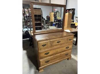 3 Drawer Rock Maple Chest With Mirror