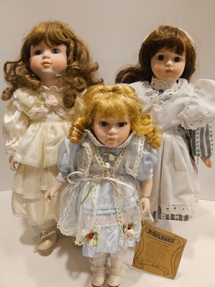 3 Porcelain Dolls Seymour Mann And Others