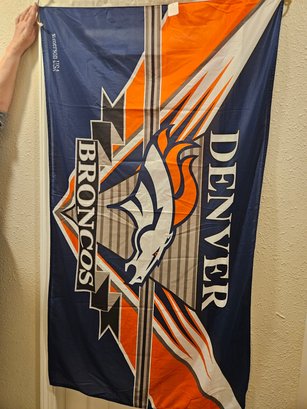 Large Denver Broncos Team Flag 34' X 57'