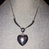 Heart Necklace Silver Tone