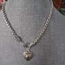 Avon Bold Heart Necklace With Two Tone Accents