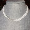 Silvertone Thick Necklaces X2