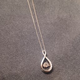 Sterling Silver 925 Diamond Necklace