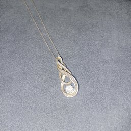 925 Sterling Silver Necklace With Small Diamond Accents